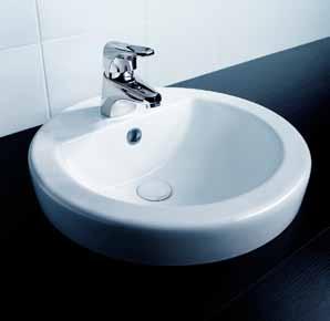 counter basin cube 500 above counter basin Sleek minimalist style Deep bowl capacity 500mm x 320mm geo