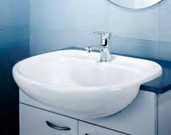 chrome covered waste (shown) mm x 475mm CARAveLLE semi recessed basin Stylish and