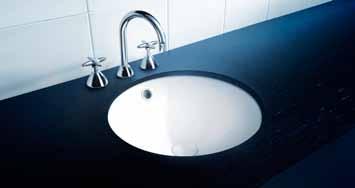 recessed basin Premium distinctive curved style Standard chrome covered waste mm