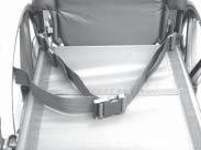 Step 5 Step 6 To adjust the positioning belt use the tri-glide buckles and the fastening buckle.