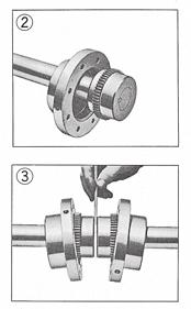 Gear Couplings 6. Instruction for Installation 1. Small Size(up to size 60) Hub bore and keyway must be machined accurately.