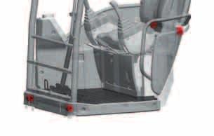 (cab) The high backrest is utilized to hold the operator