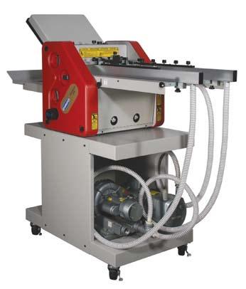 positioning material at the optimal height for both loading and unloading the guillotine.