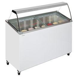 TEFCOLD UDD7 ICE CREAM DISPLAY UDD7 White -15 C to -20ºC 7 x 5 Litre Napoli Pans 1264 x 1327 x 516 873 TEFCOLD UDD7 ICE CREAM DISPLAY Switchable interior light Accepts 7 x 5 litre Napoli pans - not