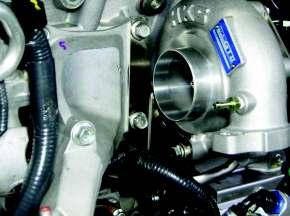 Install the Turbocharger LH and RH to each Exhaust Manifold using the following provided