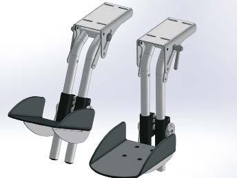 5.7 Footrest lock (optional) The footrest bracket can be supplied additionally with a locking device.