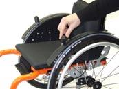 wheelchair can lead to falls. The brake shoe presses on the tires and grips it tightly.