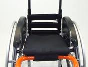 At this the distance of the rear axle to the backrest gets adjusted. 28 The SUPRA wheelchair can be supplied with rear wheels inclined (camber) 6 (29 left) or 9 (29 right) from the vertical.