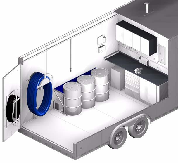 Component Identification Single Proportioner 8 ft Trailer and Truck Box M G H T P C R W M TI883a D E J K 8 ft Trailer Shown Key: A Proportioner B Air Dryer C Chemical Drums and Rack D Breathable Air