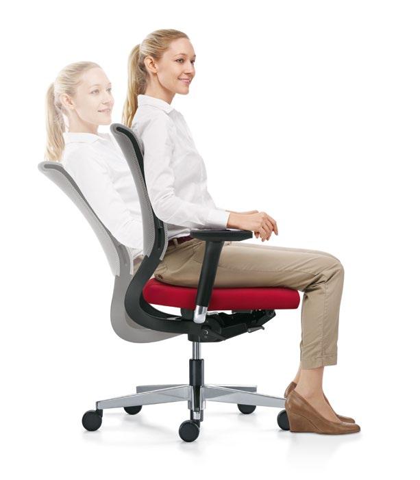 The right hod. Not too hard, not too soft: The backrest pressure can be adjusted according to bodyweight.