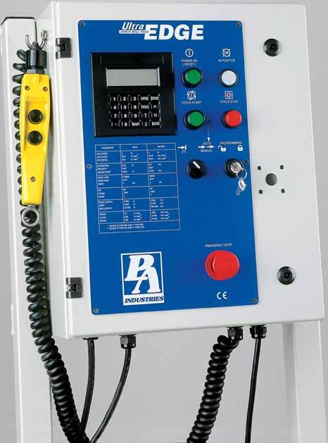 EDGE ELECTRONIC FEATURES LED drive diagnostics assists in troubleshooting Predetermined six digit batch counter Inch/metric programmability Compact Console 19.