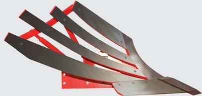 Proven plough mould boards, hardened right through, guarantee excellent results in compact soils (heathland, black-earth