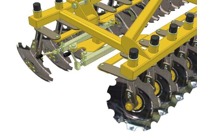 4. Adjustment / Operation 4.2 Disc Units The features two gangs of discs (500mm in diameter) which chop and mix the crop residue.