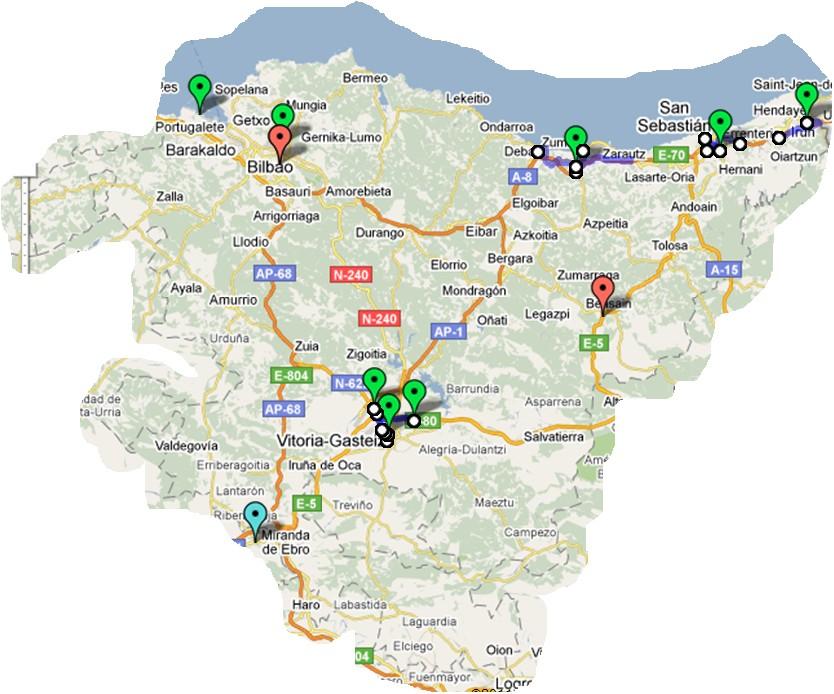 Biofuels in the Basque Country (IV) 8 public suppliers of E- 5, E-10 and E-85 (and 2 more coming...). 26 public suppliers of biodiesel (B12+).