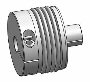 Metall Bellows Coupling I Series KPS 4-corrugation bellows short design simple installation with radial EASY-clamping hub expanding cone hub for direct mounting internal axial stop technical data: