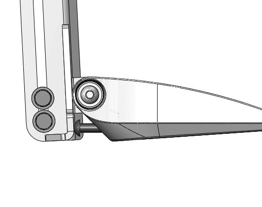 The angle of the Center Mount Platform is also adjusted via a button head screw at the rear of the foot platform.