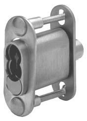 IC CORE :: Small Format 722 :: Plunger Lock General features: Barrel length: 1-3/4" Bolt throw: 1/2" Retrofits: Best 2S, 2S-TBM Max.
