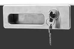 Matching dummy handles for non-locking doors and drawers 2000SP Series: Locking handles accept: Olympus 7/8" diameter deadbolt