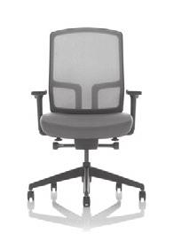 EXPRESSION ROTARY OFFICE CHAIR (1) Soft mesh backrest with fabric upholstery is available.