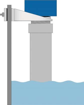Side Mount Bracket: For installations in open tanks and sumps, use the LM50-1001 series side mount