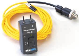 An optional transducer is available to measure pressure from 0 3,000 psi