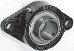 CAST-IRON TWO-BOLT FLANGED UNITS A0 UCFL INDUSTRIAL SERIES (2x) Basic Load Two-Bolt Bearing Ratings Dimensions Shaft Dia.