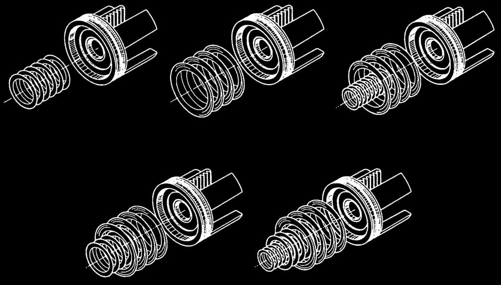 202 A7040 / IL SPRING SET 5 MID AND OUTER SPRING SPRING SET 6 INNER, MID AND OUTER SPRING Figure 8.