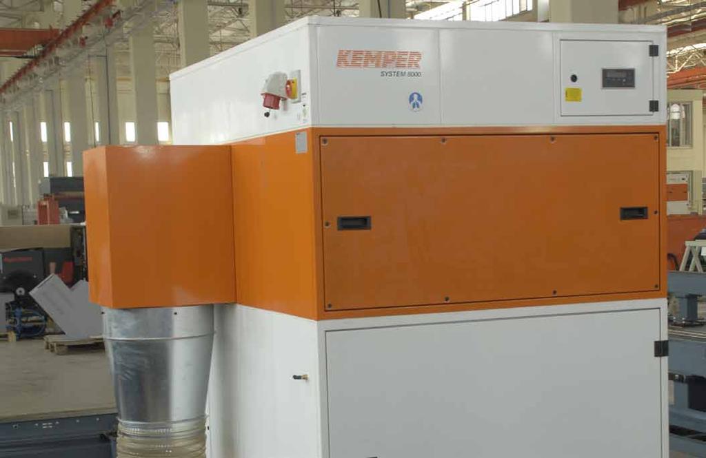larger format machines. During the thermal cutting process, a large amount of harmful dust particles are created.