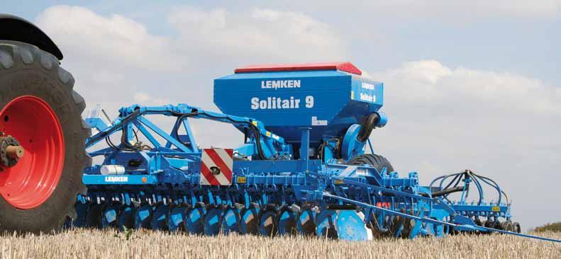 The Solitair can be combined with a wide range of tillage implements such as compact disc harrows (Rubin, Heliodor), power harrows