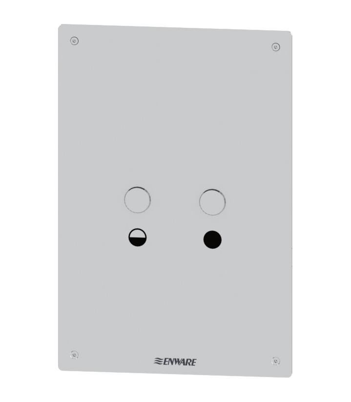 Larger style face plate allows for front access where remote access is not available. Stylish and strong electronic piezo operation using mains power.