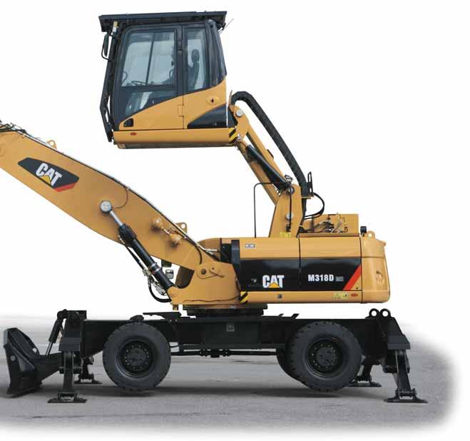 Elevated Cab The new D-Series Material Handler elevated cab options have undergone any design changes to focus on operator safety and cofort while aintaining the best solution to axiize visibility to