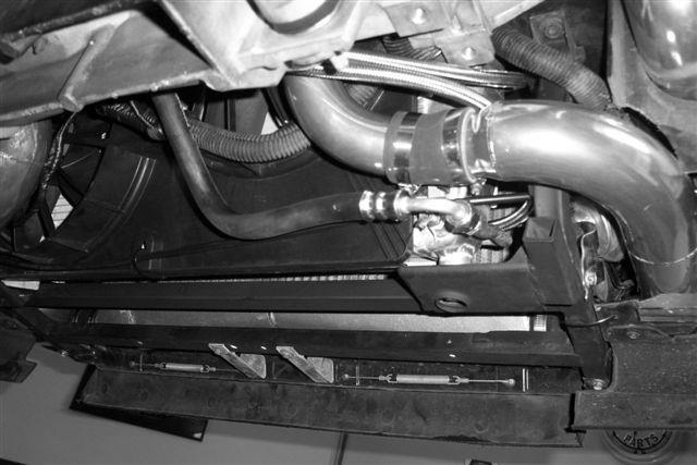 tube. The lower hose installs on the bottom of the a/c manifold.