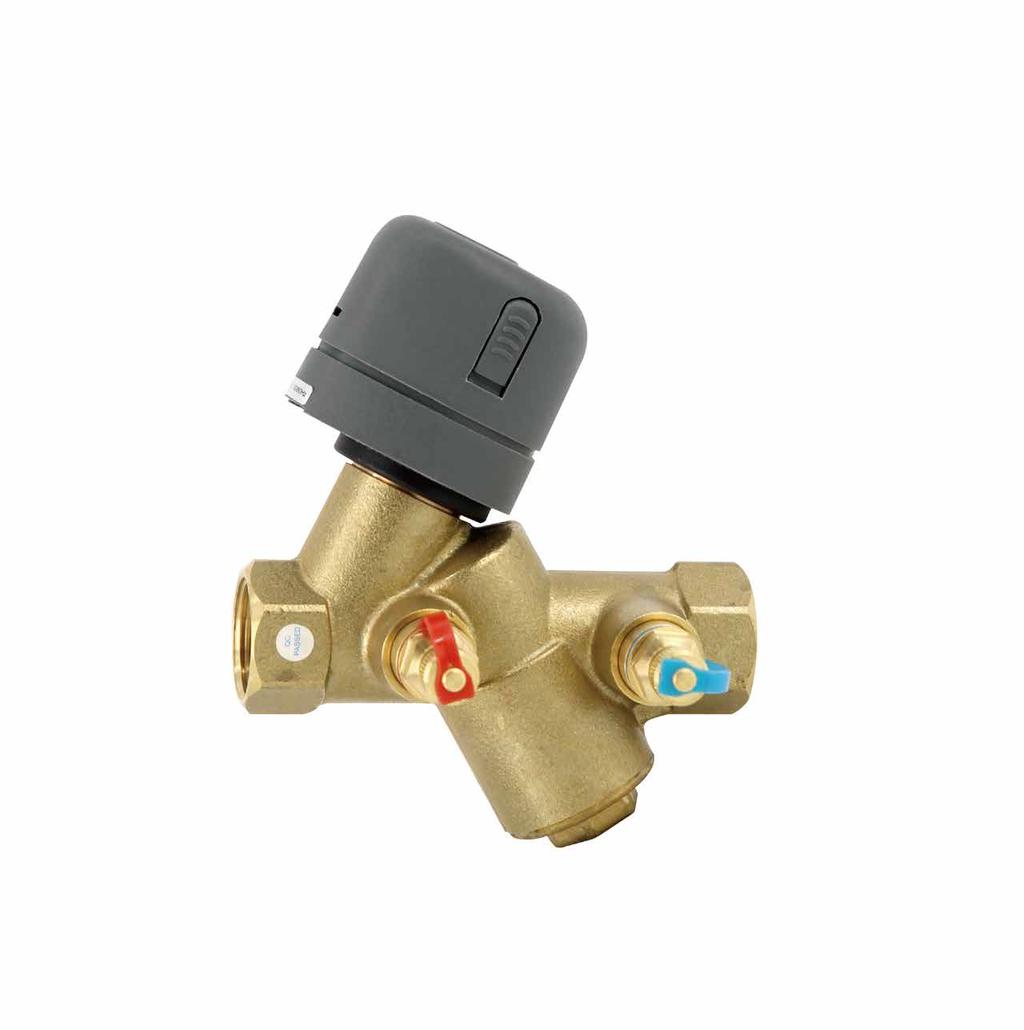 955 Flowmaster FC Motorized 2-way on/off dynamic balancing valve Offers dynamic flow balancing and on/off control of fan coils all in one ensuring that the correct flow is maintained across all units