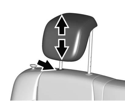 Adjust the head restraint so that the top of the restraint is at the same height as the top of the occupant's head. This position reduces the chances of a neck injury in a crash.