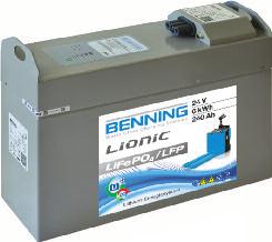 LIONIC energy systems provide up to 30 % higher energy efficiency 100 % 92 % 70 % Mains energy Charger Battery 100 % 92 % Pb Mains energy Charger Battery Fig.