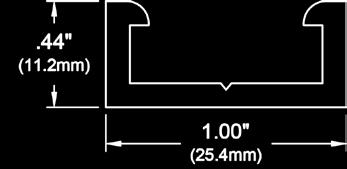 TS-26 Edges are available in two mounting configurations: snap-in channel-mount (flat or angle),