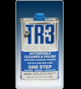 Exterior Care TR-3 Resin Glaze Polish TR-3 Resin Glaze is a scientifically developed non-abrasive formula designed to thoroughly and easily clean, polish and protect your car s finish.