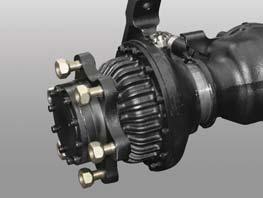 Wet disc brake system The wet disc brake system is virtually maintenance free and is enclosed to protect from