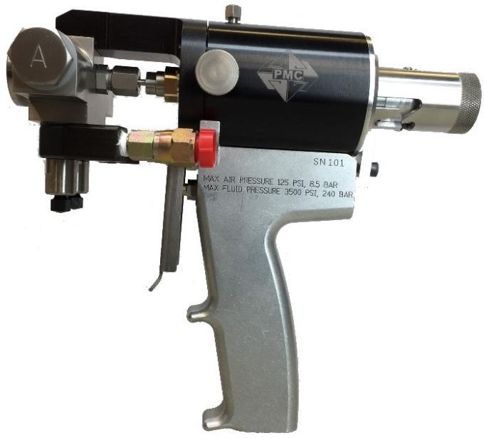 Mechanical Purge Spray & Pour Gun PX-7 For use with non-flammable Foam and Polyurea For