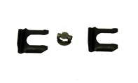 W-971 64-72 TH-400 SHIFT CABLE MOUNTING BRACKET CORRECT SILVER CADMIUM PLATED SHIFT CABLE TRANSMISSION MOUNTING BRACKET FOR TH-400 AUTOMATIC FLOOR SHIFT CARS.