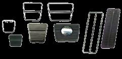 CAMARO PEDAL PAD & TRIM KITS EACH KIT INCLUDES ALL OUR SAME HIGH QUALITY RUBBER PADS AND MATCHING BRIGHT STAINLESS TRIM AVAILABLE INDIVIDUALLY.