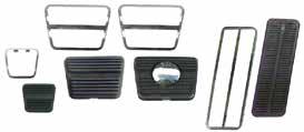 ...72-81 Narrow Clutch Pedal Pad 72-81 PEDAL PAD AND TRIM KITS EACH KIT INCLUDES ALL OUR SAME HIGH QUALITY RUBBER PADS AND MATCHING BRIGHT STAINLESS TRIM AVAILABLE INDIVIDUALLY.