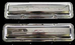 W-540 W-542 W-541 W-543 59-67 CHEVROLET SCRIPT CHROME AND PAINTED VALVE COVERS ACCURATE REPRODUCTIONS OF ORIGINAL "CHEVROLET" SCRIPT VALVE
