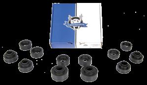 OE QUALITY REPRODUCTION BODY BUSHINGS MANUFACTURED BY QS-9000 AND ISO/TS-16944 CERTIFIED MANUFACTURERS TO ORIGINAL FACTORY APPEARANCE WITH OE OR BETTER QUALITY MATERIALS.