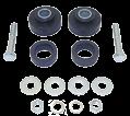 2" DIAMETER RADIATOR SUPPORT MOUNTING BUSHINGS AS ORIGINAL. MANUFACTURED BY A QS-9000 AND ISO/TS16-944 CERTIFIED OE SUPPLIER. NONE FINER AVAILABLE! COMPLETE SET OF SIX BUSHINGS AND SIX CUSHIONS.