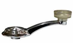 AUTHENTIC REPRODUCTION REAR WINDOW HANDLE WITH CORRECT LARGER ARCH THAN FRONT. ALSO INCLUDES CORRECT CASTING PART NUMBER.