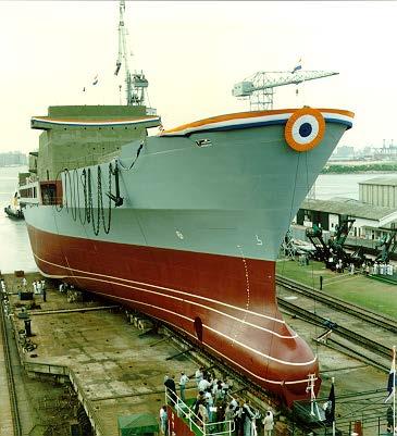 Naval Contracts Completed The replenishment ship the S.A.S. Drakensberg was built and launched at the shipyard.