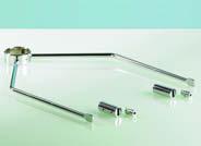 high-gloss chrome-plated 0 074 625 1 Large support for fixing centre column to wall Width 310 mm Depth 455 mm