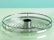 rotating shelf with all-metal base Centre-mounted on column Load capacity 5 kg Height 50 mm Diameter 360 mm