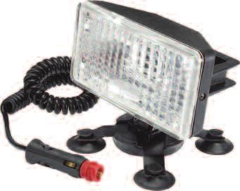 487 72416 Work Lamp, Flood Beam with Magnetic Base As above with magnetic base, suction pads, cigarette lighter plug and 3 metre spiral lead (H3 globe not included)* NB: To order